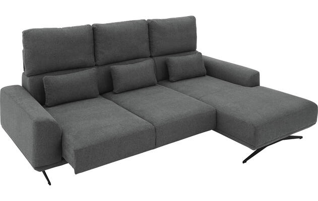 Goossens excellent loungebank princess grijs stof - 8231526-gespiegeld-12