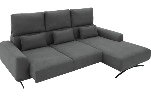 Goossens excellent loungebank princess grijs stof - 8231526-gespiegeld-12