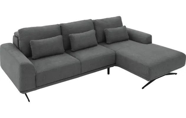 Goossens excellent loungebank princess grijs stof - 8231526-gespiegeld-13