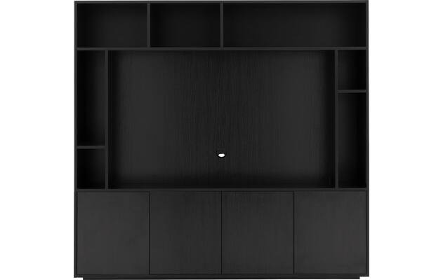 Goossens basic tv meubel madrid zwart melamine - 8231540-01
