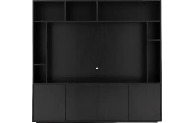 Goossens basic tv meubel madrid zwart melamine - 8231540-01