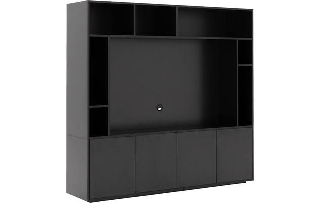 Goossens basic tv meubel madrid zwart melamine - 8231540-02