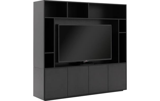 Goossens basic tv meubel madrid zwart melamine - 8231540-06
