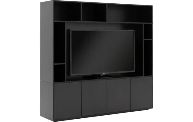 Goossens basic tv meubel madrid zwart melamine - 8231540-06