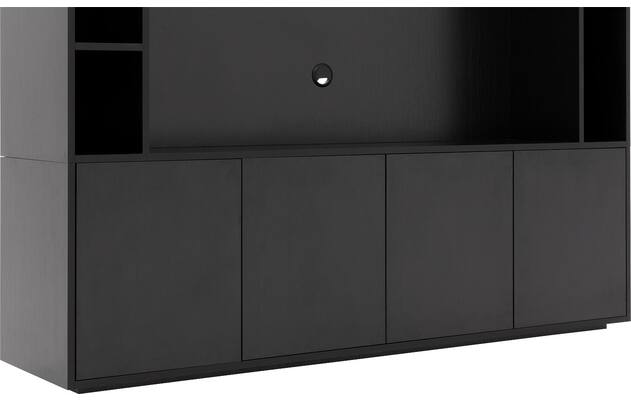 Goossens basic tv meubel madrid zwart melamine - 8231540-07