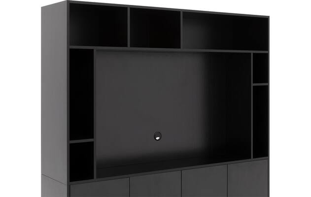 Goossens basic tv meubel madrid zwart melamine - 8231540-08