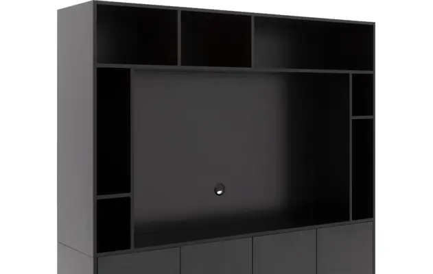 Goossens basic tv meubel madrid zwart melamine - 8231540-08