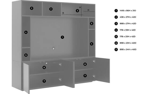 Goossens basic tv meubel madrid zwart melamine - 8231540-goossens-basic-madrid-tv-meubel-melamine-zwart-51