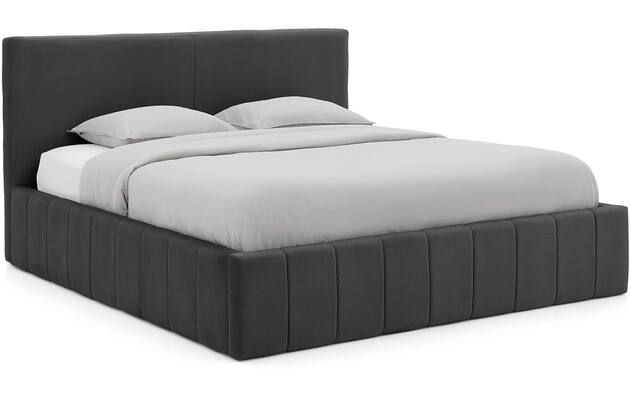 Goossens bedframe carte grijs stof - 8231660-goossens-carte-bedframe-microvezel-01