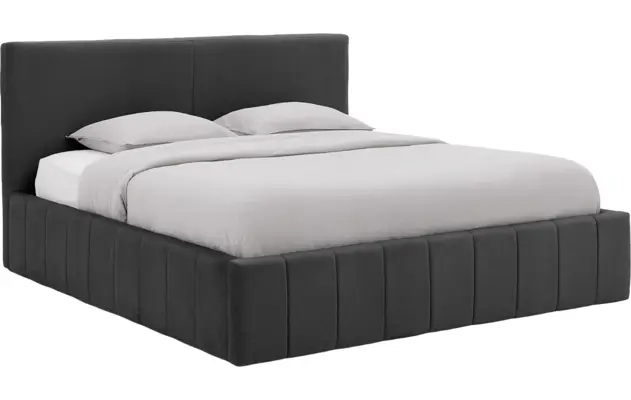Goossens bedframe carte grijs stof - 8231660-goossens-carte-bedframe-microvezel-01