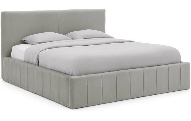 Goossens bedframe carte grijs stof - 8231661-goossens-carte-bedframe-microvezel-01