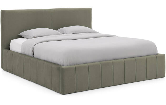 Goossens bedframe carte groen stof - 8231662-goossens-carte-bedframe-microvezel-01
