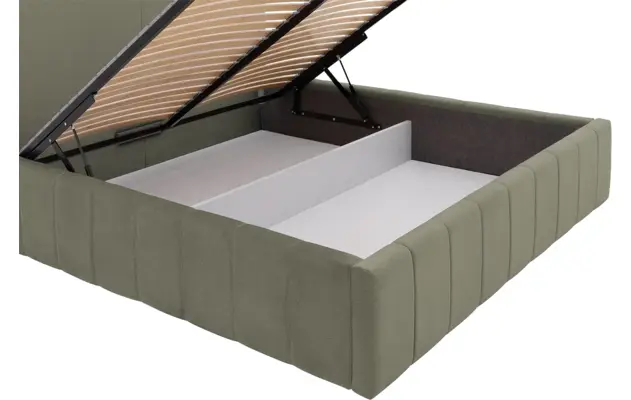 Goossens bedframe carte groen stof - 8231662-goossens-carte-bedframe-microvezel-08