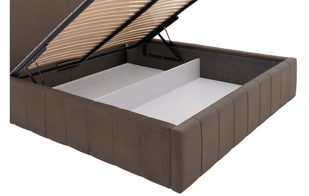Goossens bedframe carte bruin stof - 8231663-goossens-carte-bedframe-microvezel-08