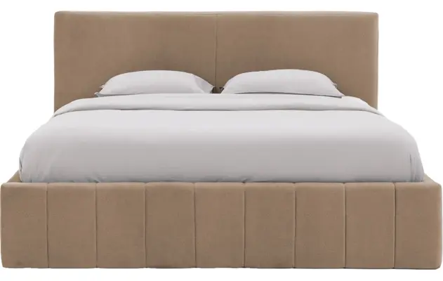 Goossens bedframe carte beige stof - 8231664-goossens-carte-bedframe-microvezel-02