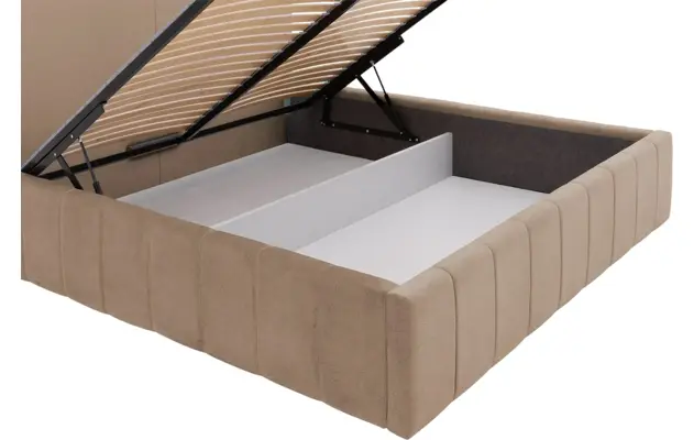 Goossens bedframe carte beige stof - 8231664-goossens-carte-bedframe-microvezel-08