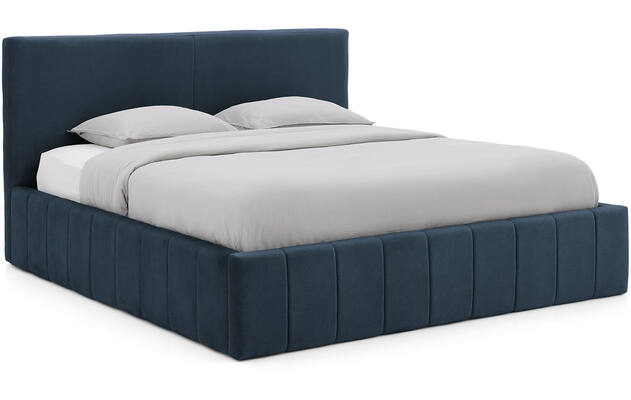 Goossens bedframe carte blauw stof - 8231666-goossens-carte-bedframe-microvezel-01