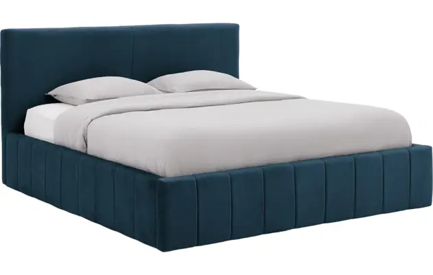 Goossens bedframe carte blauw stof - 8231666-goossens-carte-bedframe-microvezel-01