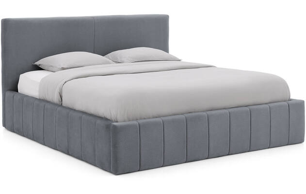 Goossens bedframe carte blauw stof - 8231667-goossens-carte-bedframe-microvezel-01