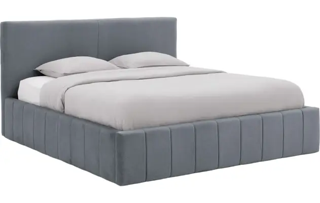 Goossens bedframe carte blauw stof - 8231667-goossens-carte-bedframe-microvezel-01