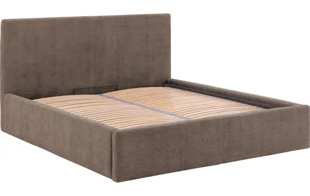 Goossens bedframe mysen storage bruin stof - 8231670-goossens-mysen-bedframe-stof-08