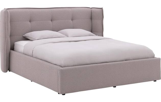 Goossens gestoffeerd bedframe canon wit stof - 8231710-02