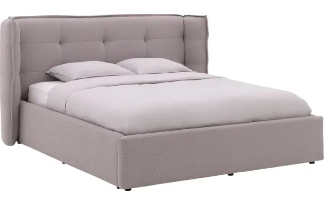 Goossens gestoffeerd bedframe canon wit stof - 8231710-02