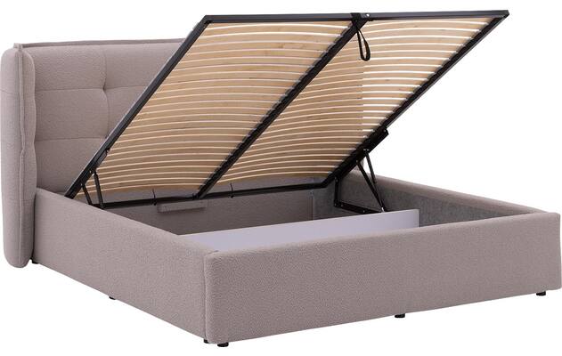 Goossens gestoffeerd bedframe canon wit stof - 8231710-08