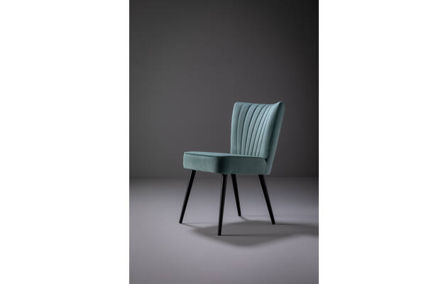 Goossens eetkamerstoel rob groen stof - 8231727-01