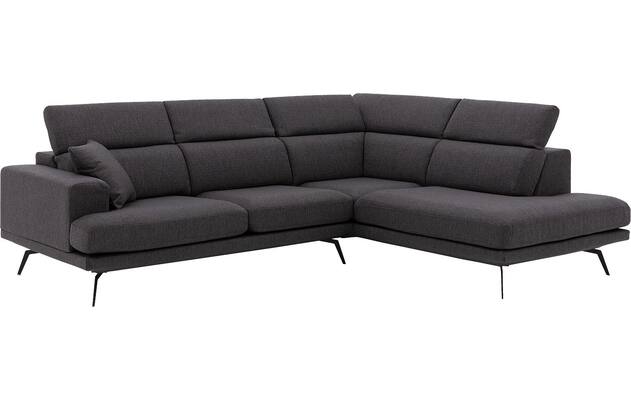 Goossens hoekbank viggo bruin stof - 8231818-03