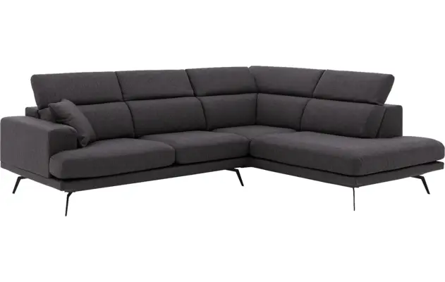 Goossens hoekbank viggo bruin stof - 8231818-03