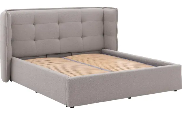 Goossens gestoffeerd bedframe canon grijs stof - 8231830-goossens-octaaf-bedframe-stof-06