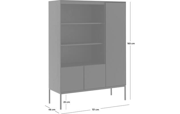 Goossens excellent opbergkast vic zwart eiken - 8231845-goossens-vic-opbergkast-eiken-50