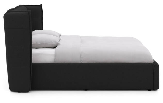 Goossens gestoffeerd bedframe canon zwart stof - 8231854-goossens-canon-bedframe-stof-03