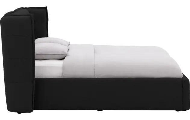 Goossens gestoffeerd bedframe canon zwart stof - 8231854-goossens-canon-bedframe-stof-03