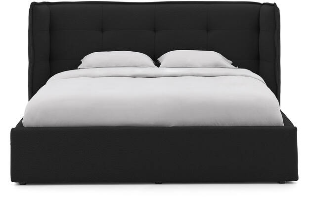 Goossens gestoffeerd bedframe canon zwart stof - 8231854-goossens-canon-bedframe-stof-04