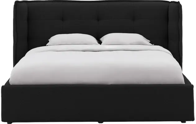 Goossens gestoffeerd bedframe canon zwart stof - 8231854-goossens-canon-bedframe-stof-04