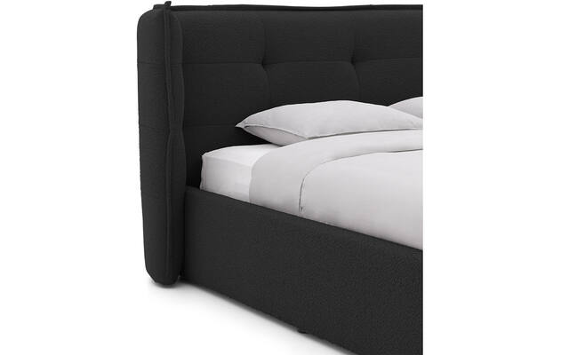 Goossens gestoffeerd bedframe canon zwart stof - 8231854-goossens-canon-bedframe-stof-07