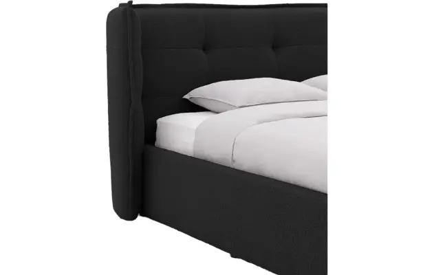 Goossens gestoffeerd bedframe canon zwart stof - 8231854-goossens-canon-bedframe-stof-07