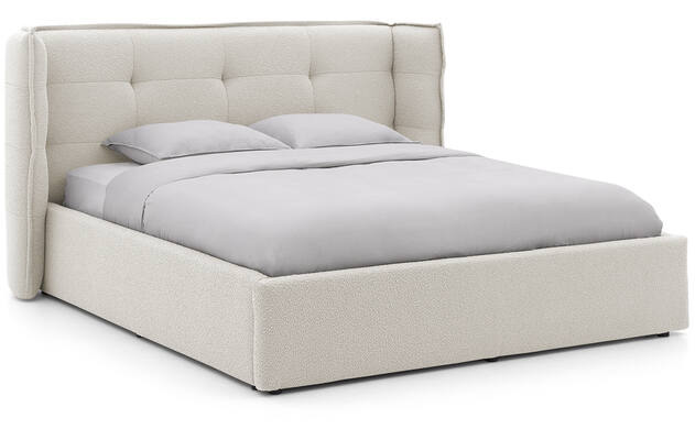 Goossens gestoffeerd bedframe canon beige stof - 8231855-goossens-canon-bedframe-stof-02