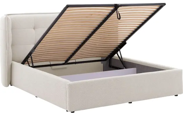 Goossens gestoffeerd bedframe canon beige stof - 8231855-goossens-canon-bedframe-stof-05