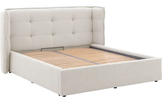 Goossens gestoffeerd bedframe canon beige stof - 8231855-goossens-canon-bedframe-stof-06