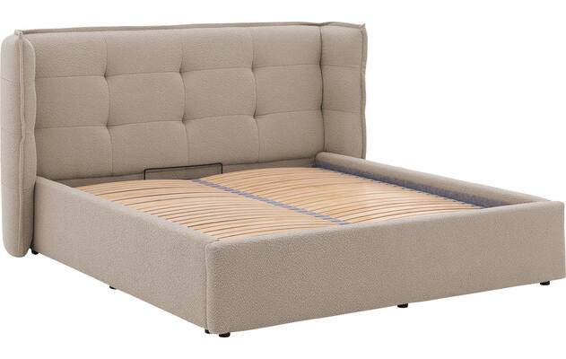 Goossens gestoffeerd bedframe canon bruin stof - 8231856-goossens-canon-bedframe-stof-06