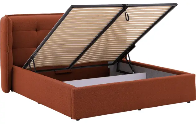 Goossens gestoffeerd bedframe canon rood stof - 8231858-goossens-canon-bedframe-stof-05