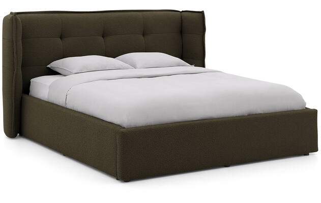 Goossens gestoffeerd bedframe canon groen stof - 8231859-goossens-canon-bedframe-stof-02