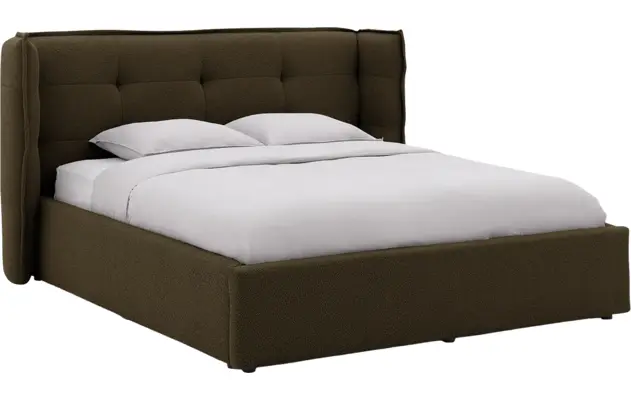 Goossens gestoffeerd bedframe canon groen stof - 8231859-goossens-canon-bedframe-stof-02
