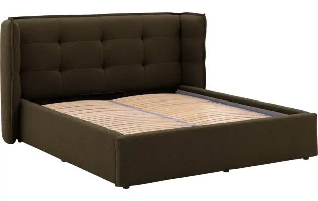 Goossens gestoffeerd bedframe canon groen stof - 8231859-goossens-canon-bedframe-stof-06