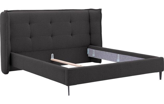 Goossens gestoffeerd bedframe octaaf grijs stof - 8232576-goossens-octaaf-bedframe-stof-06