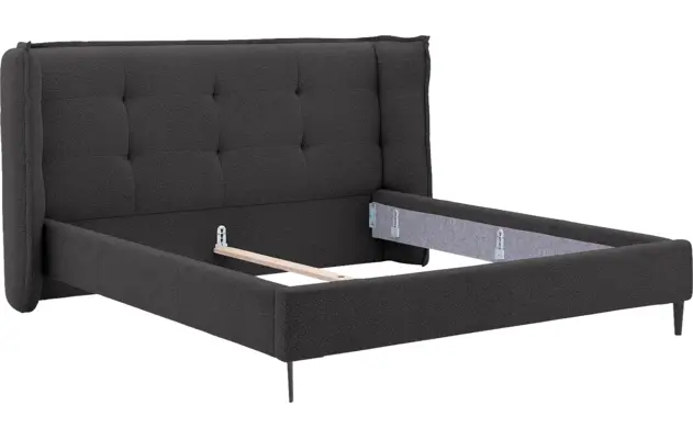 Goossens gestoffeerd bedframe octaaf grijs stof - 8232576-goossens-octaaf-bedframe-stof-06