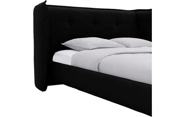 Goossens gestoffeerd bedframe octaaf zwart stof - 8232577-goossens-octaaf-bedframe-stof-02
